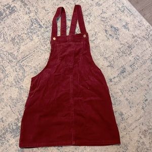 Forever 21 corduroy pinafore overall mini dress
